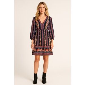 Umgee Mixed Print Floral Dress, Size M